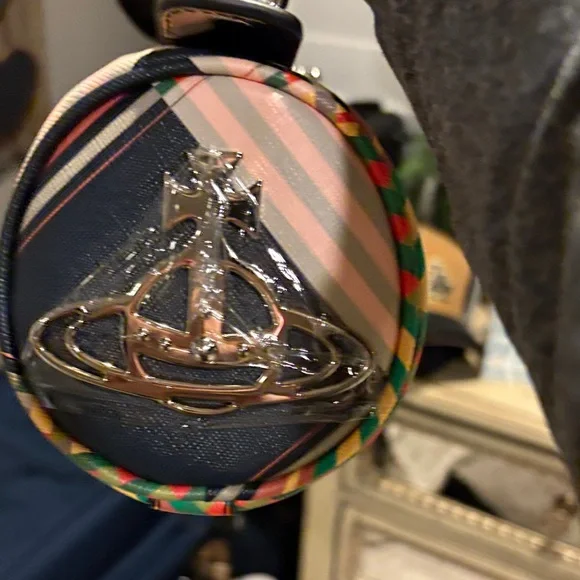 Vivienne Westwood Multicolor Plaid Clutch with Chain Strap - Picture 4 of 8